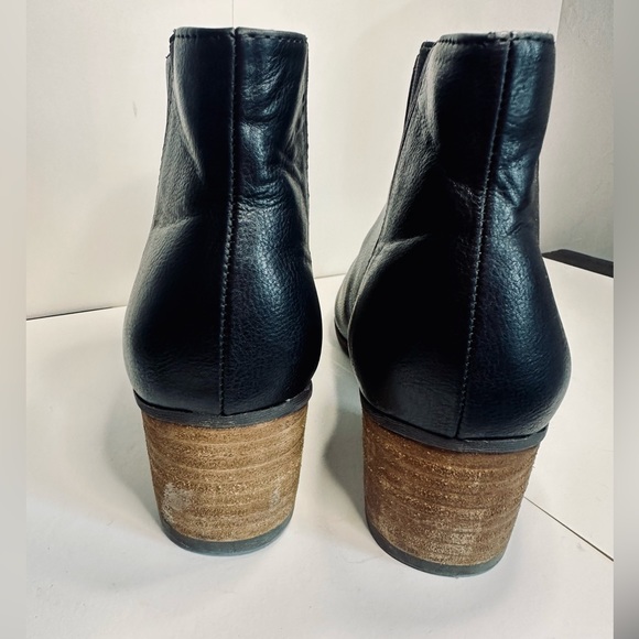 Dr. Scholl's Ankle Booties Tumbler Black Leather Heeled Boot SZ 7.5 - Picture 10 of 16